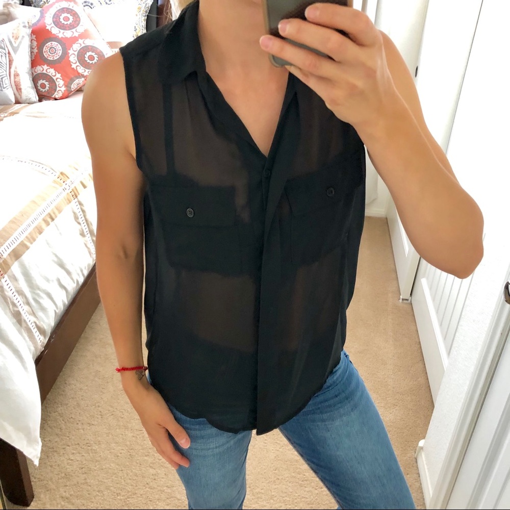 Zara black top size Small